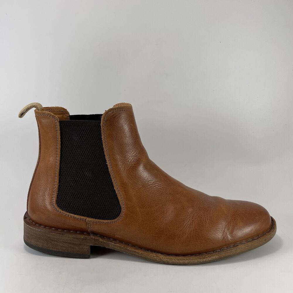 Astorflex Kudoflex Chelsea Mens Size 11/EU 44 Cognac Leather Made In Italy Boots